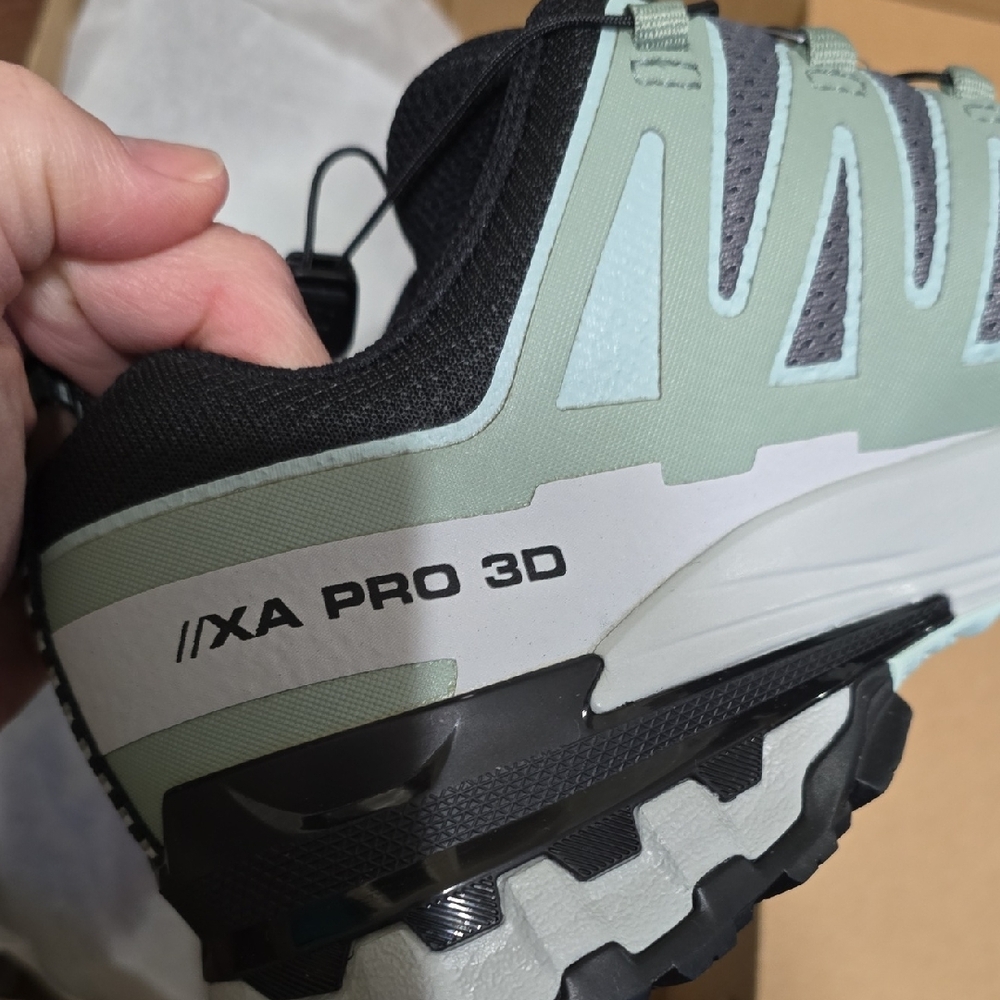 New Salomon XA Pro 3D V9 Quiet Shade/Lily Pad/Blue Haze Running Trail Shoes - Picture 5 of 11